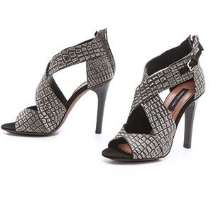 derek lam falyn croc skin heeled sandals